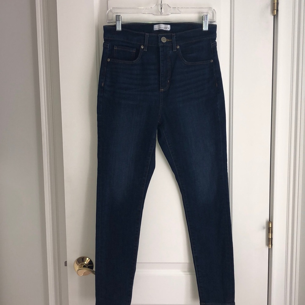 Loft high waist petite skinny jeans